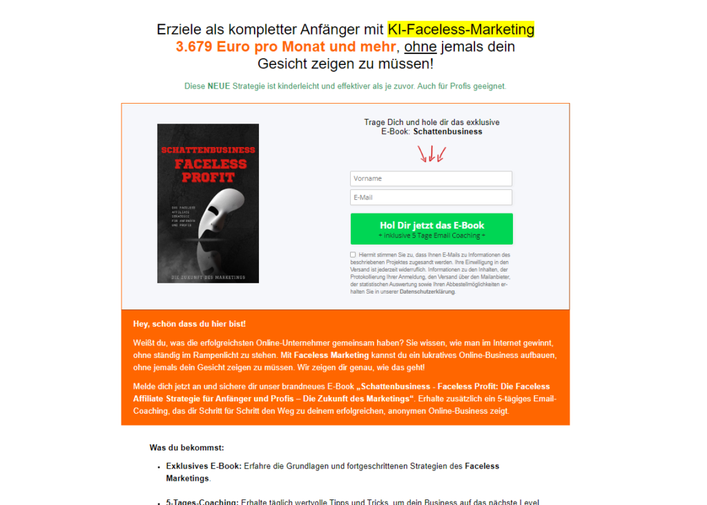 Bedeutung von Landing Pages im Online Marketing